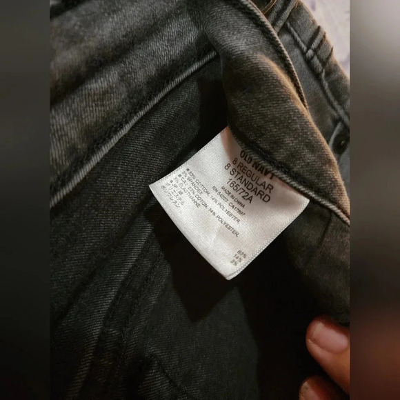 Old Navy The Rockstar Mid Rise Black Wash Jeans Size 8 Regular - Picture 6 of 6